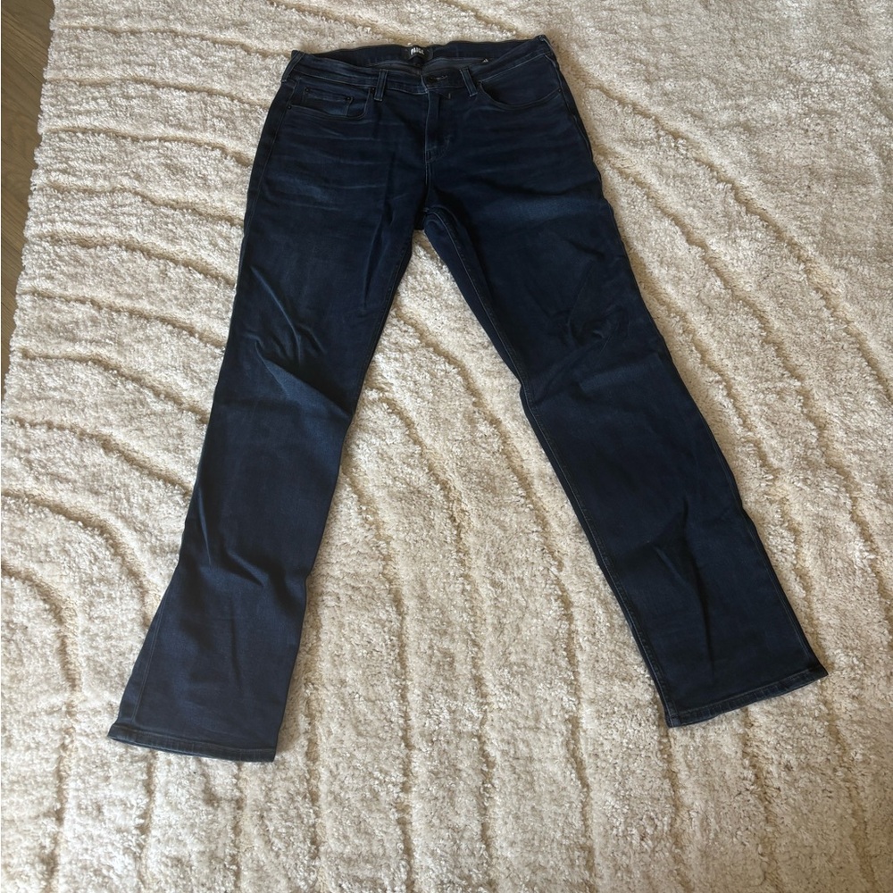 PAIGE Doheny Relaxed Straight Dark Blue Jeans